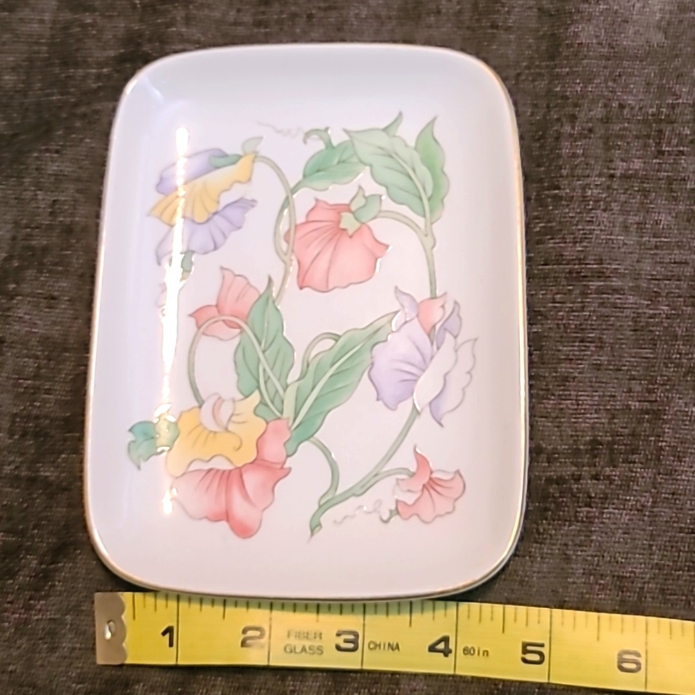 Small 90s fine china tray by Ben Rickert Inc Made in Japan